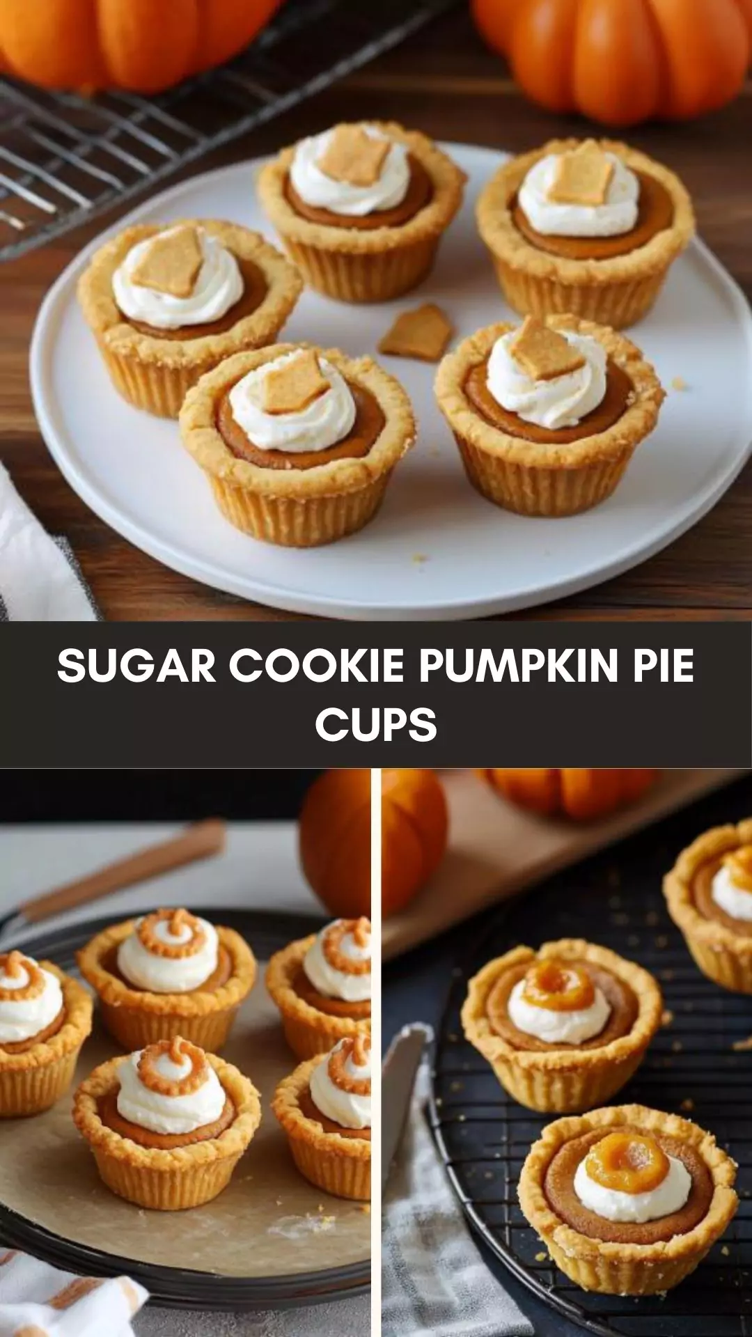 Sugar Cookie Pumpkin Pie Cups – Culinary Chase