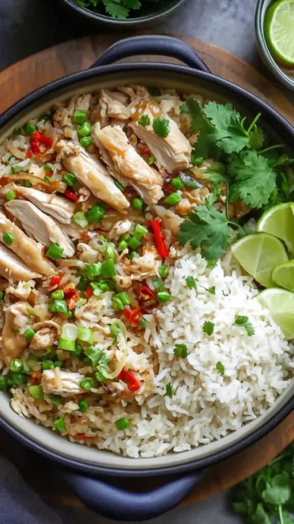 Easy One Pot Hainanese Chicken Rice Easy One Pot Hainanese Chicken Rice