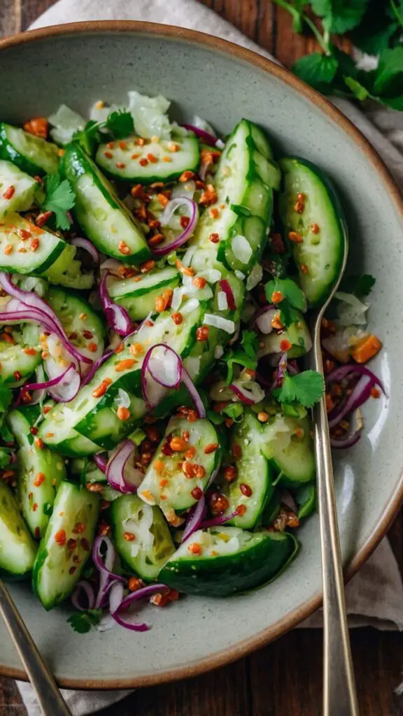 Smashed Asian Cucumber Salad copycat  Recipe