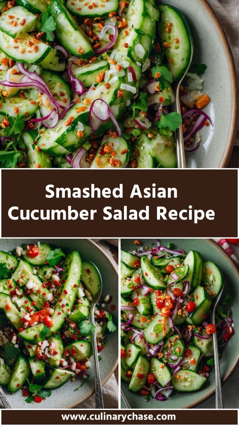 Smashed Asian Cucumber Salad Recipe - Culinary Chase