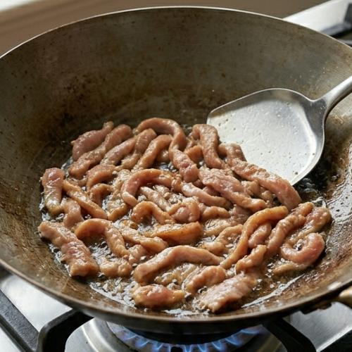 Step 3: Stir-Fry the Pork
