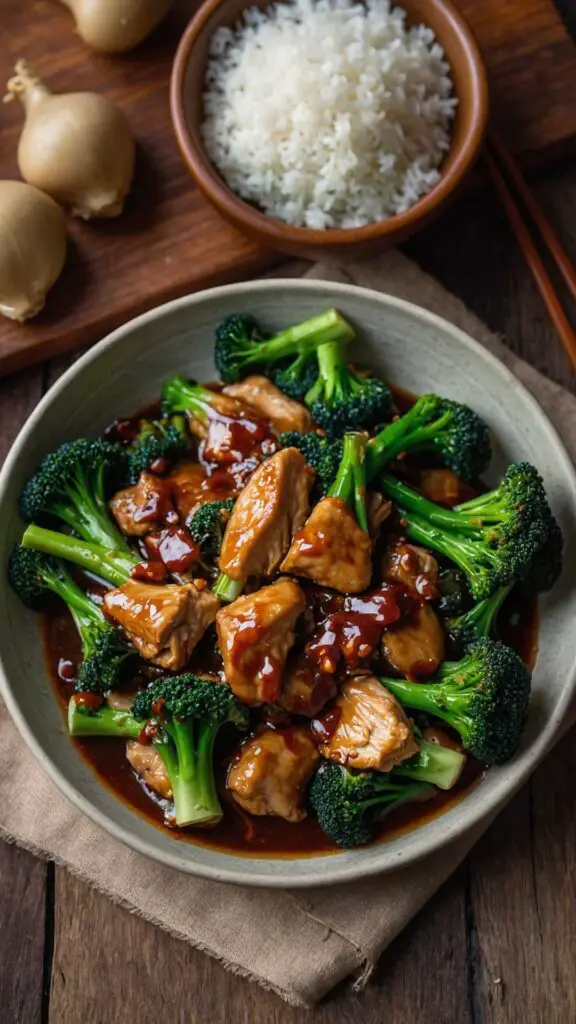 chinese chicken broccoli with brown sauce copycat recipe