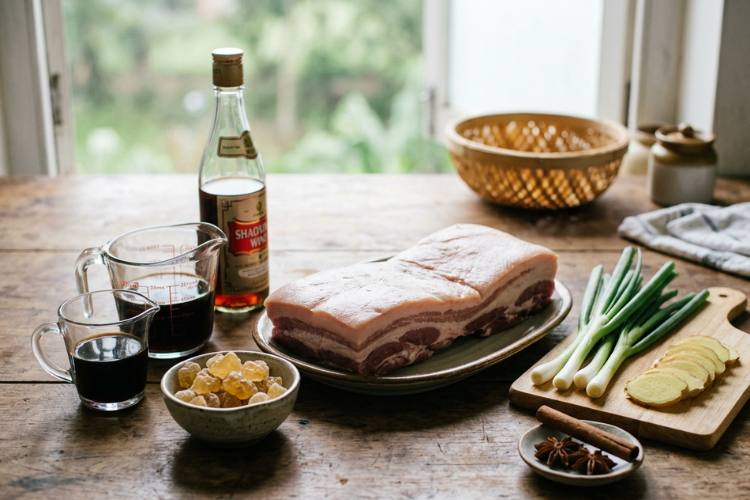 The Ingredients You Will Need To Make Braised Pork Belly Dong Po Rou