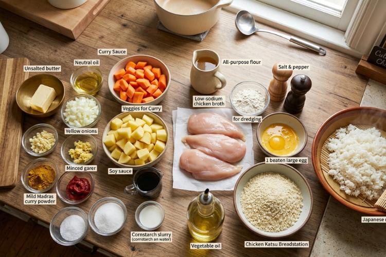 The Ingredients You Will Need To Make Chicken Katsu Curry Rice