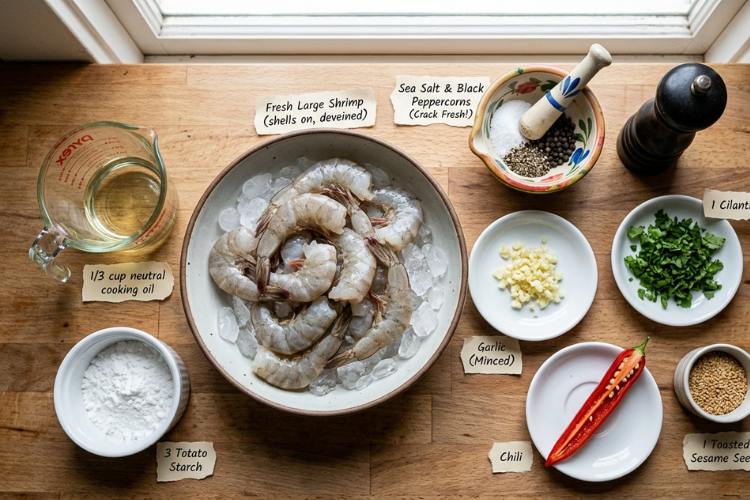 The Ingredients You Will Need To Make Salt and Pepper Shrimp