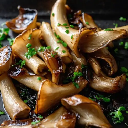 how to make soy butter glazed king oyster mushrooms