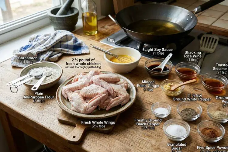 Ingredients You'll Need To Make These Fried Chicken Wings Takeout Style