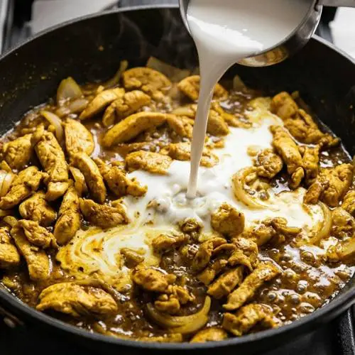 Step 5: Pour in the Coconut Milk