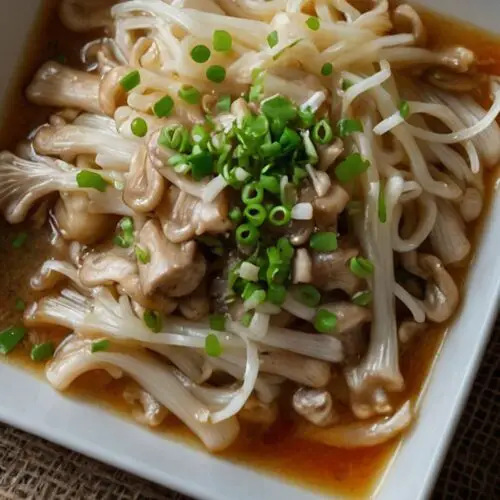 enoki mushrooms garlic scallion sauce copycat recipe