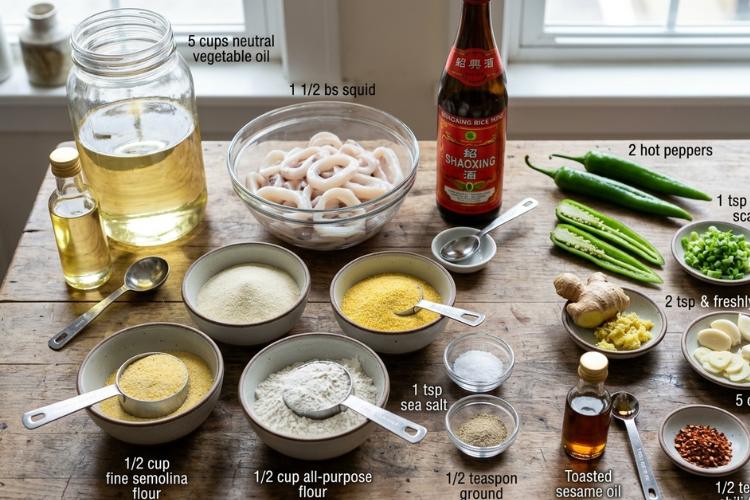 Ingredients for Salt Pepper Squid Ingredients for Salt Pepper Squid