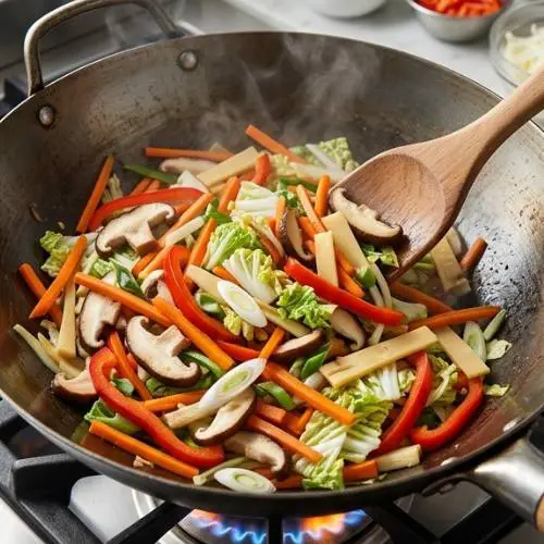 Step 5: Stir-Fry the Vegetables
