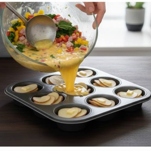 Step 6: Fill with Egg Mixture