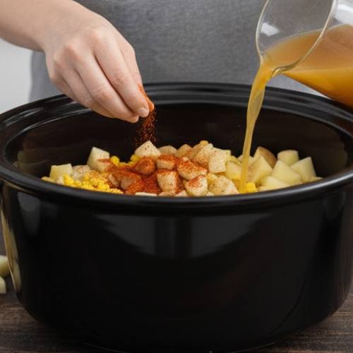 Step 3: Season and Add Broth