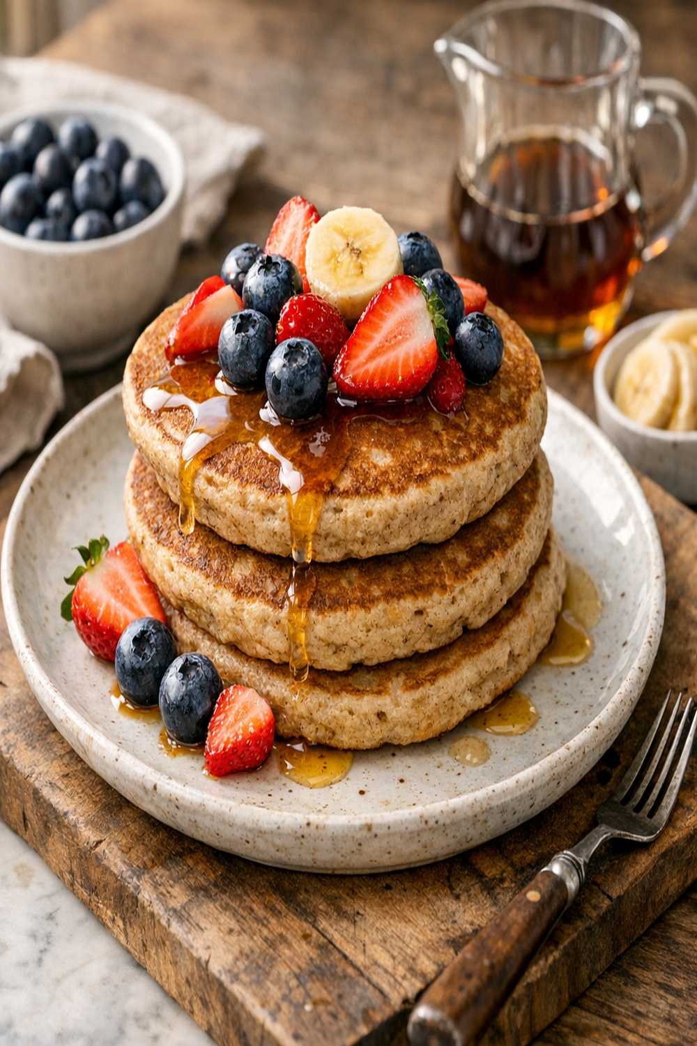 3 Ingredient Whole Wheat Pancakes Recipe