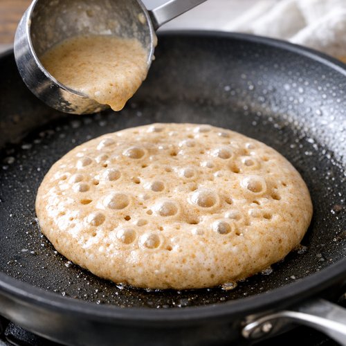 Step 4: Cook the First Side Until Bubbles Form