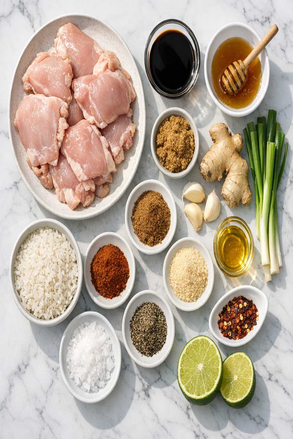5 Spice Chicken Thighs Recipe ingredients