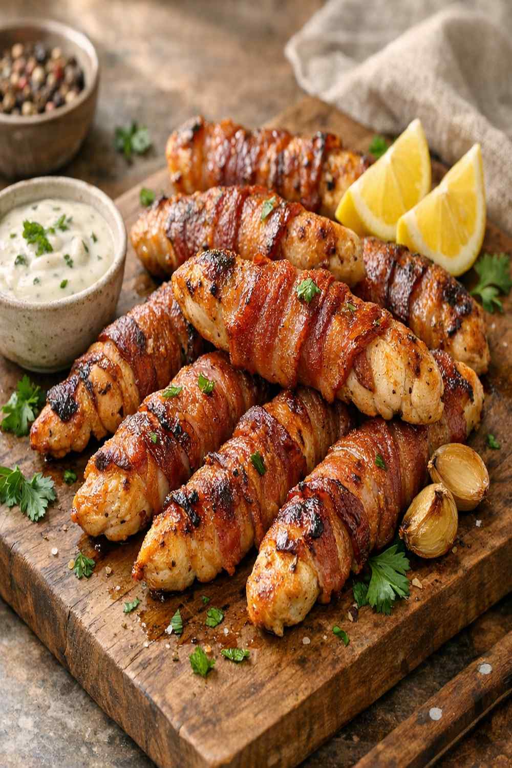 Air Fry Bacon Wrapped Chicken Tenders Recipe