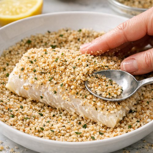 Step 4: Coat with the Seasoned Breadcrumbs