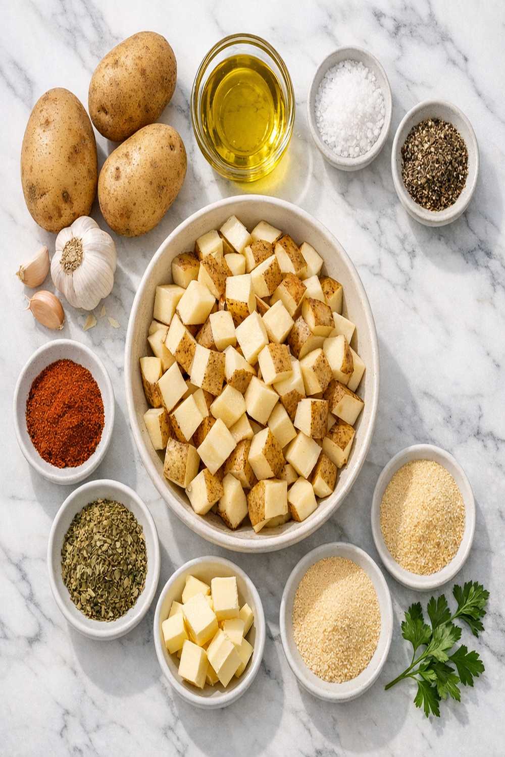 Air Fryer Diced Potatoes Recipe ingredients