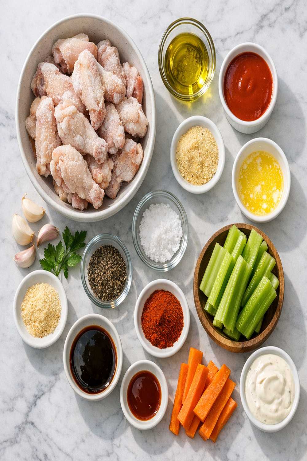 Air Fryer Frozen Wings Recipe ingredients